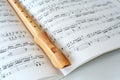 Flute and notes Royalty Free Stock Photo