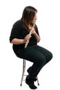 Flute Player Royalty Free Stock Photo