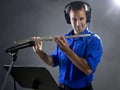 Flute Player Royalty Free Stock Photo