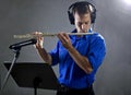 Flute Player Royalty Free Stock Photo