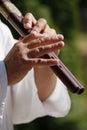 Flute playing Royalty Free Stock Photo