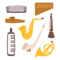 Flute, Trumpet, Saxophone And Clarinet, Oboe, Trombone, French Horn, Piccolo, Bassoon, Harmonica, Pan Flute, Ocarina