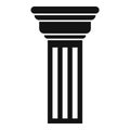 Fluted column with capital representing classical architecture