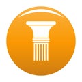 Fluted column icon orange