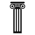 Fluted column icon representing classical architecture and history