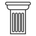 Fluted column icon representing classical architecture and history