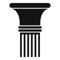 Fluted column icon, simple style.