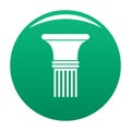 Fluted column icon vector green