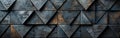 Fluted Triangles on Gray Concrete Mosaic Wallpaper - Abstract Background