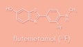 Flutemetamol 18F PET tracer molecule. Used to diagnose Alzheimer`s disease. Skeletal formula.