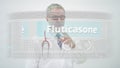 FLUTICASONE generic drug name selected by a doctor on a medical monitor