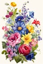 Fluttering Beauty: A Colorful Bouquet in a Military-Inspired Vas