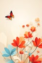 Fluttering Blooms: A Vibrant Surreal Landscape of Butterflies, F