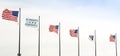 Fluttering Flags in Chicago Royalty Free Stock Photo