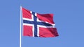 Fluttering Norwegian flag