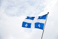 Fluttering Quebec Flag Royalty Free Stock Photo