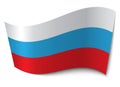 Fluttering on the wind Flag of Russia