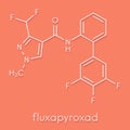 Fluxapyroxad fungicide molecule. Skeletal formula