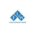FLW letter logo design on WHITE background. FLW creative initials letter logo concept. FLW letter design Royalty Free Stock Photo