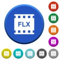 FLX movie format beveled buttons Royalty Free Stock Photo