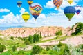 Fly of air balloons in Unique natural place - Cappadocia , Turkiye