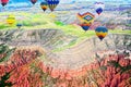 Fly of air balloons in Unique natural place - Cappadocia , Turkiye