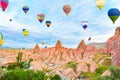 Fly of air balloons in Unique natural place - Cappadocia , Turkiye