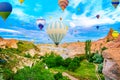 Fly of air balloons in Unique natural place - Cappadocia , Turkiye