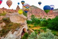 Fly of air balloons in Unique natural place - Cappadocia , Turkiye