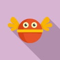 Fly ball toy icon, flat style Royalty Free Stock Photo