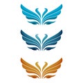 Fly Bird Wings Elegant Symbol Illustration Royalty Free Stock Photo