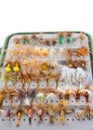Fly Box Detail Dry Flies Royalty Free Stock Photo