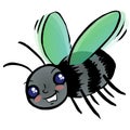 Fly Bug Insect Cute Cartoon Wings Smile Buzz Isolated