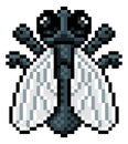 Fly Bug Insect Pixel Art Video Game 8 Bit Icon