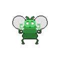 Fly cartoon pixel art. horsefly, gadfly 8 bit. pixelated Vector illustration