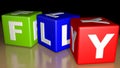 Fly colored cubes Royalty Free Stock Photo