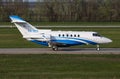 Fly-Coop Raytheon Hawker 800XP HA-BES business jet plane departure and take off at Budapest Airport