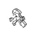 fly courier isometric icon vector illustration Royalty Free Stock Photo