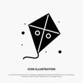 Fly, Easter, Kite, Spring solid Glyph Icon vector Royalty Free Stock Photo