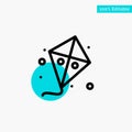 Fly, Easter, Kite, Spring turquoise highlight circle point Vector icon