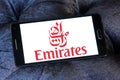 Fly emirates logo Royalty Free Stock Photo