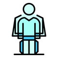 Fly exosuit icon vector flat