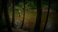 Fly fisherman in the Davidson River, NC