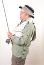 Fly Fisherman - Senior Enjoying Retirement