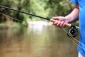 Fly fishing Royalty Free Stock Photo