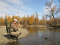 Fly fishing Royalty Free Stock Photo