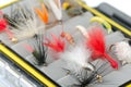 Fly fishing flies Royalty Free Stock Photo