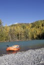 Rafting and fly fishing on the Kenai River, Alaska Royalty Free Stock Photo