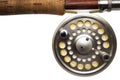 Fly Fishing Reel White Background