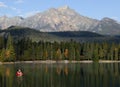 Fly Fishing In Rocky Mountains, Alberta, Canada Royalty Free Stock Photo